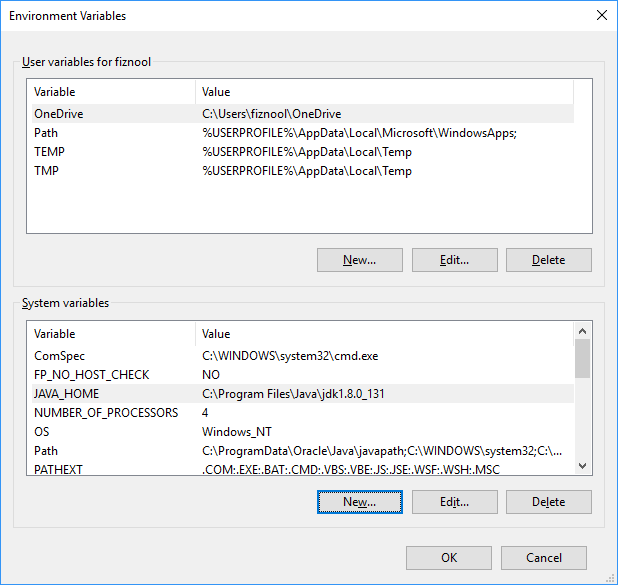 Windows new environment variable